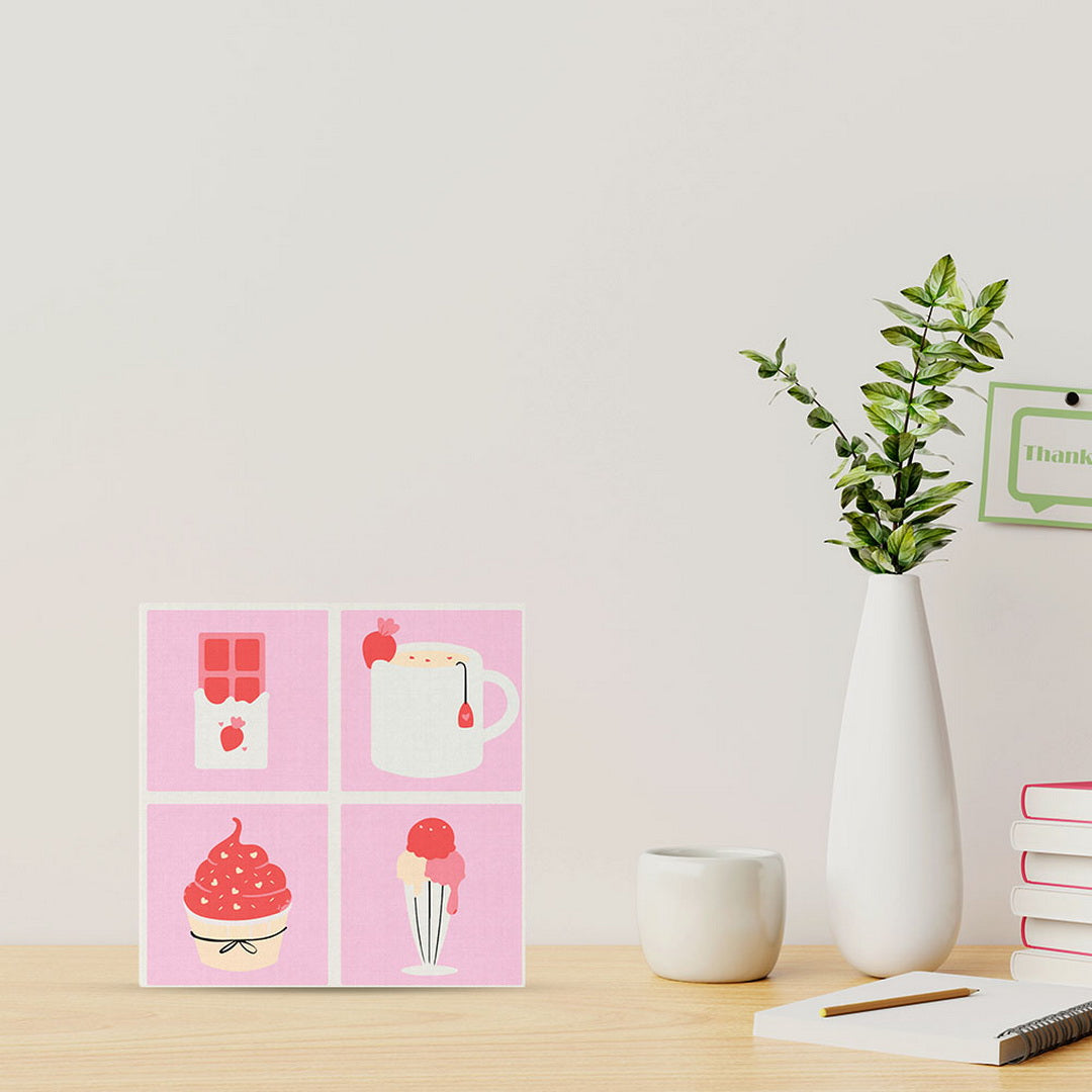 Mini Malen nach Zahlen mit Rahmen 20x20cm - Delikatessen