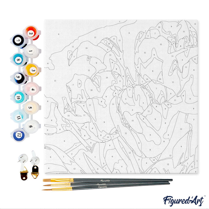 Mini Malen nach Zahlen mit Rahmen 20x20cm - Tulpenblüte