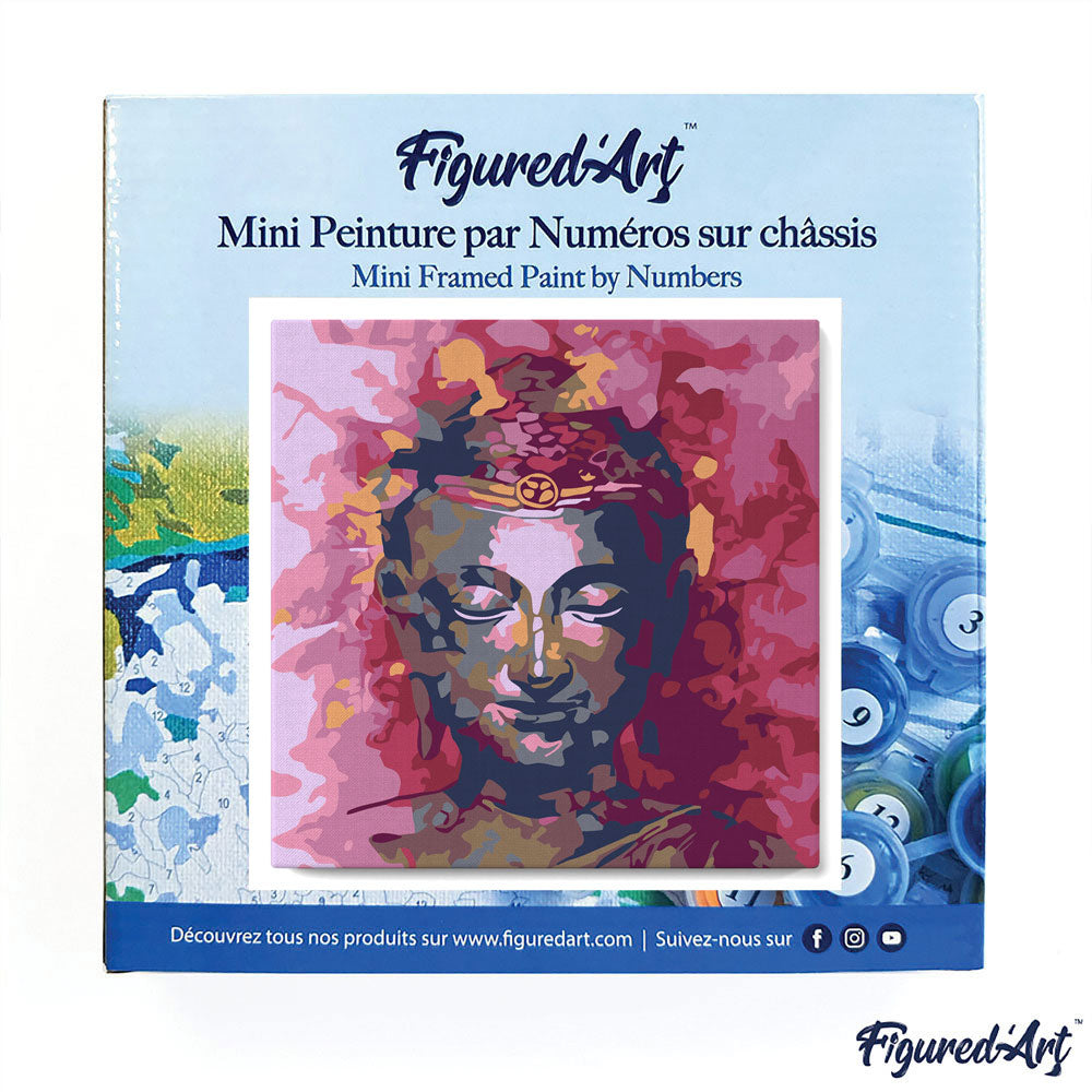 Mini Malen nach Zahlen mit Rahmen 20x20cm - Kostbarer Buddha