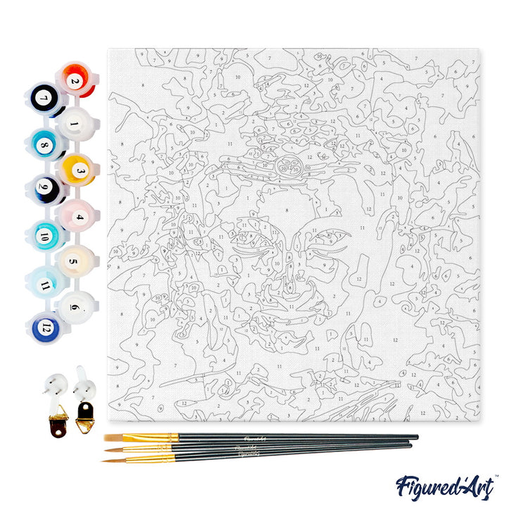 Mini Malen nach Zahlen mit Rahmen 20x20cm - Kostbarer Buddha