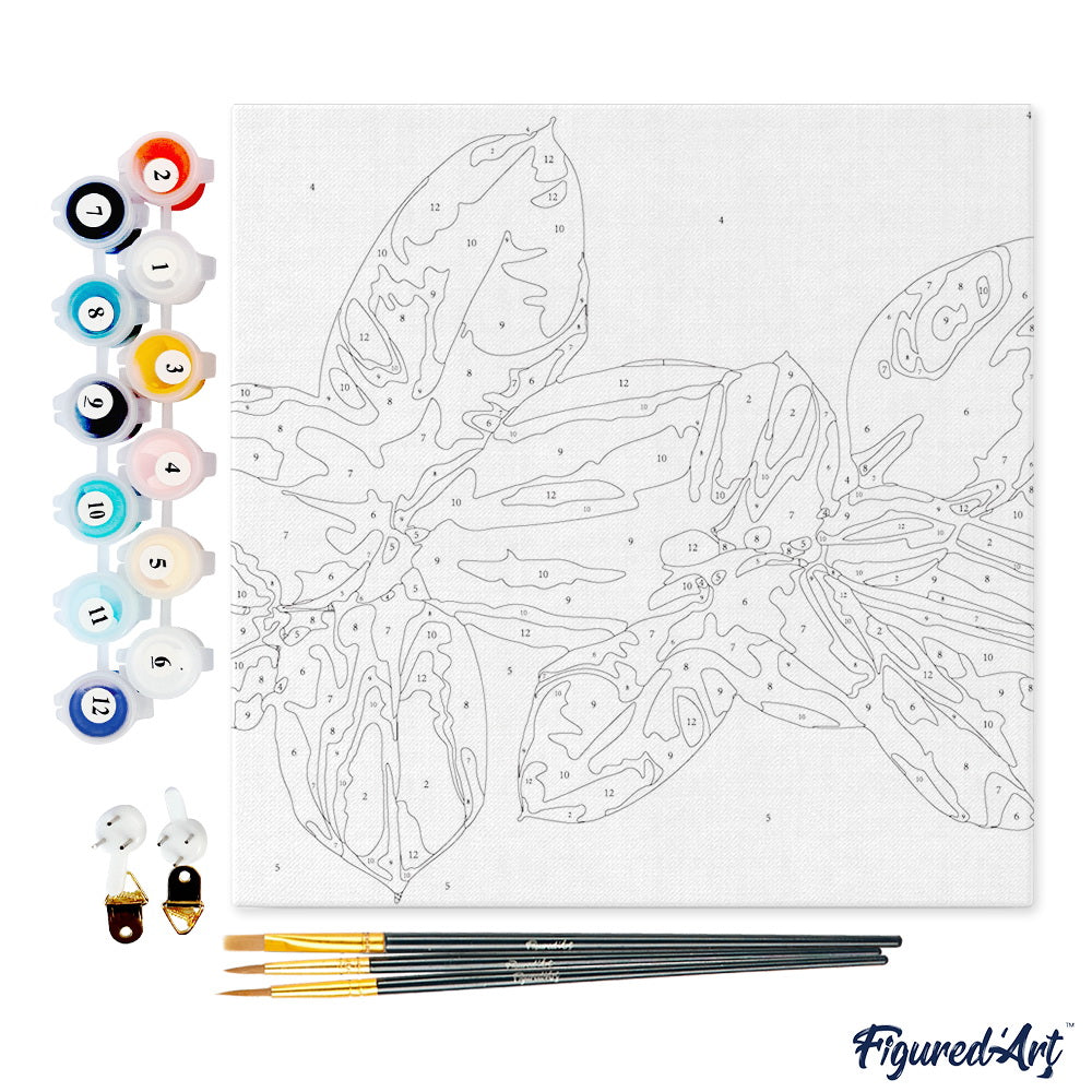 Mini Malen nach Zahlen mit Rahmen 20x20cm - Laub