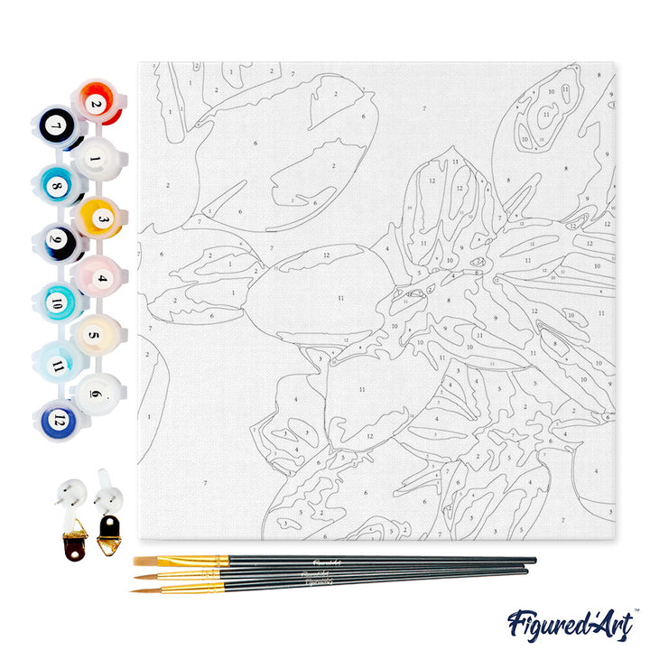 Mini Malen nach Zahlen mit Rahmen 20x20cm - Laub 2