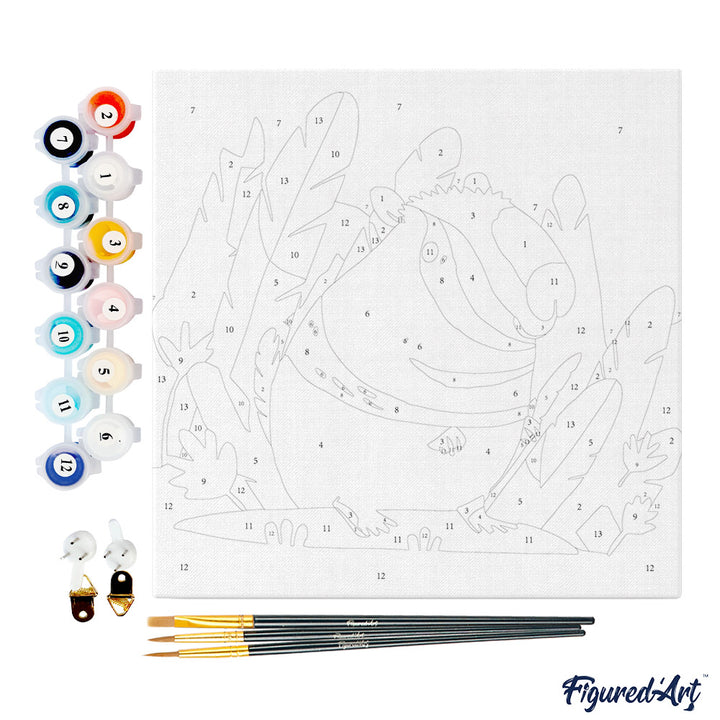 Mini Malen nach Zahlen mit Rahmen 20x20cm - Tropisches Capybara