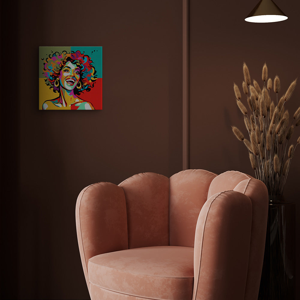 Mini Malen nach Zahlen mit Rahmen 20x20cm - Vibrante Latina Pop Art - Kidis Art