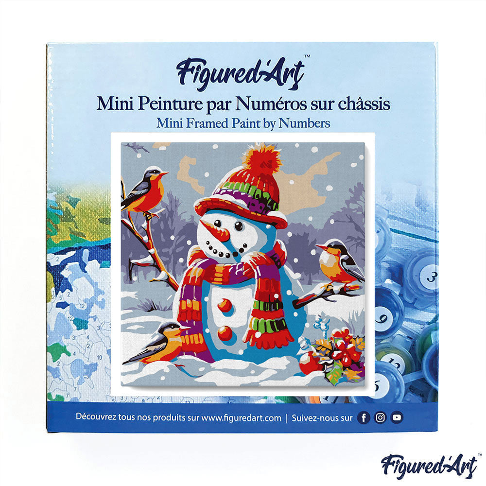 Mini Malen nach Zahlen mit Rahmen 20x20cm - Romantische Nacht