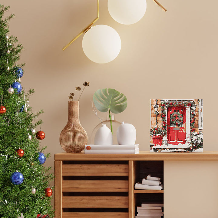 Mini Malen nach Zahlen mit Rahmen 20x20cm - Liebliches Winterhäuschen