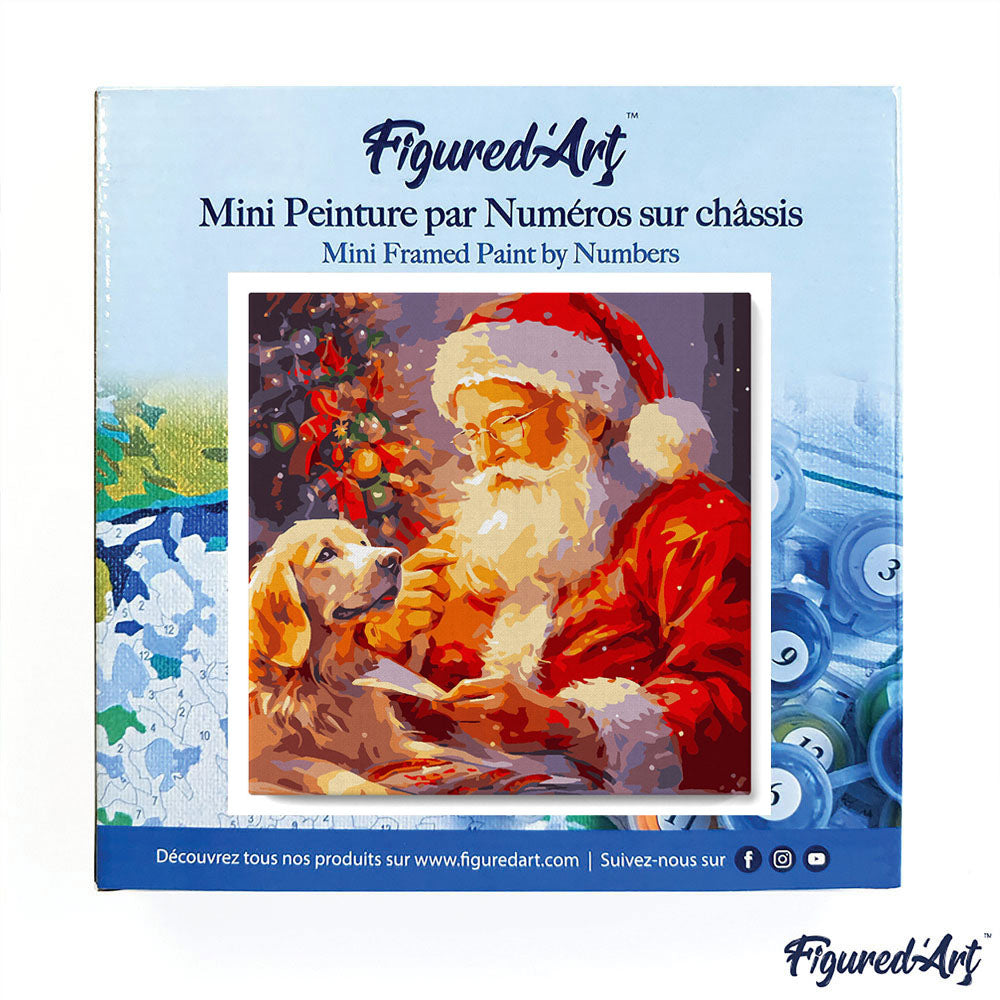 Mini Malen nach Zahlen mit Rahmen 20x20cm - Weihnachten in Paris