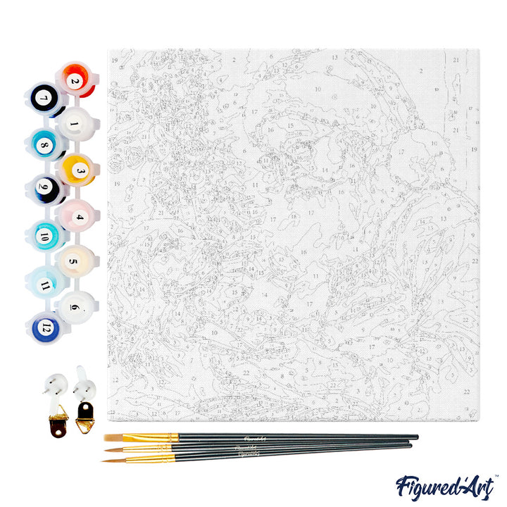 Mini Malen nach Zahlen mit Rahmen 20x20cm - Weihnachten in Paris