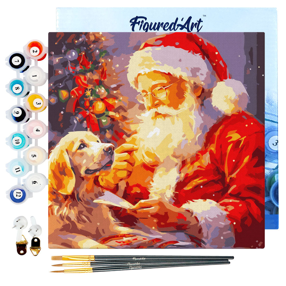 Mini Malen nach Zahlen mit Rahmen 20x20cm - Weihnachten in Paris - Kidis Art
