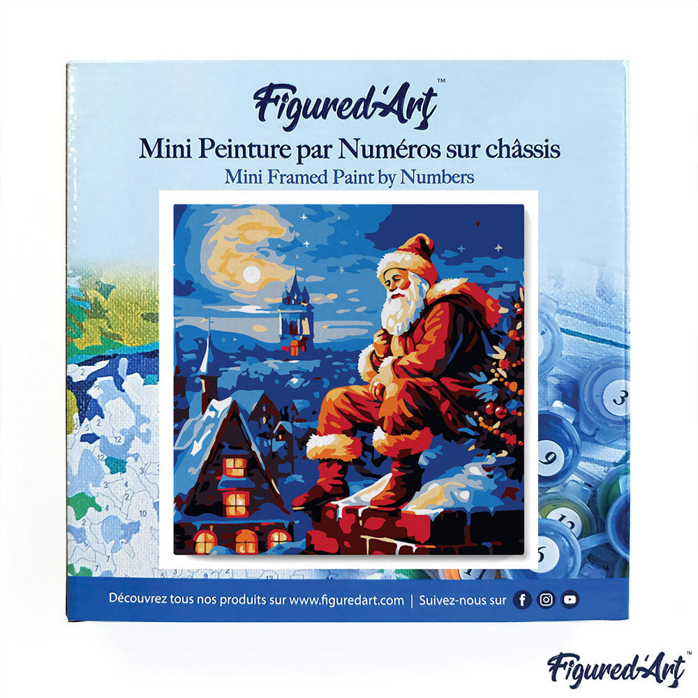 Mini Malen nach Zahlen mit Rahmen 20x20cm - Rote Tür