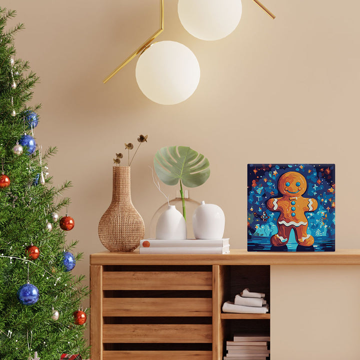 Mini Malen nach Zahlen mit Rahmen 20x20cm Lebkuchenmann