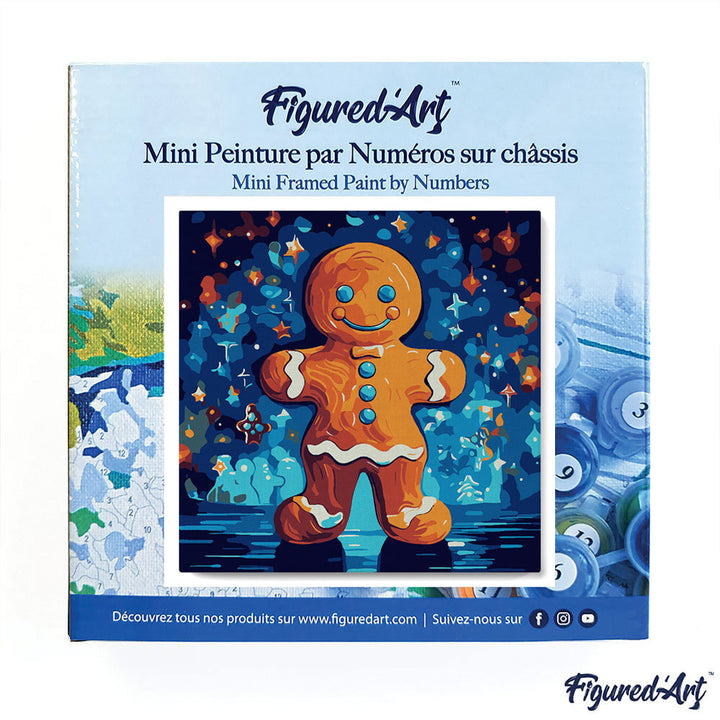 Mini Malen nach Zahlen mit Rahmen 20x20cm Lebkuchenmann