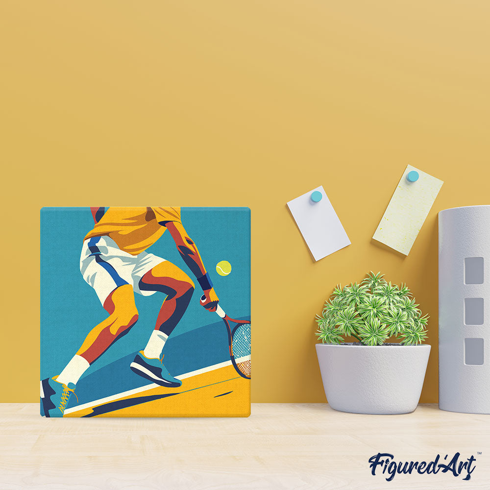 Mini Malen nach Zahlen mit Rahmen 20x20cm - Sportposter Tennis - Kidis Art