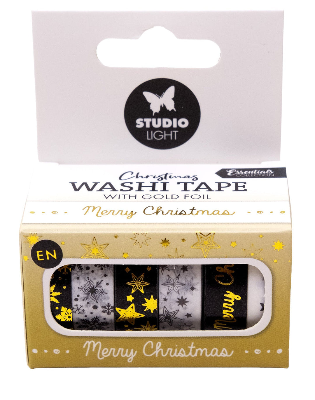 Washi tape Black/white Gold Essentials
