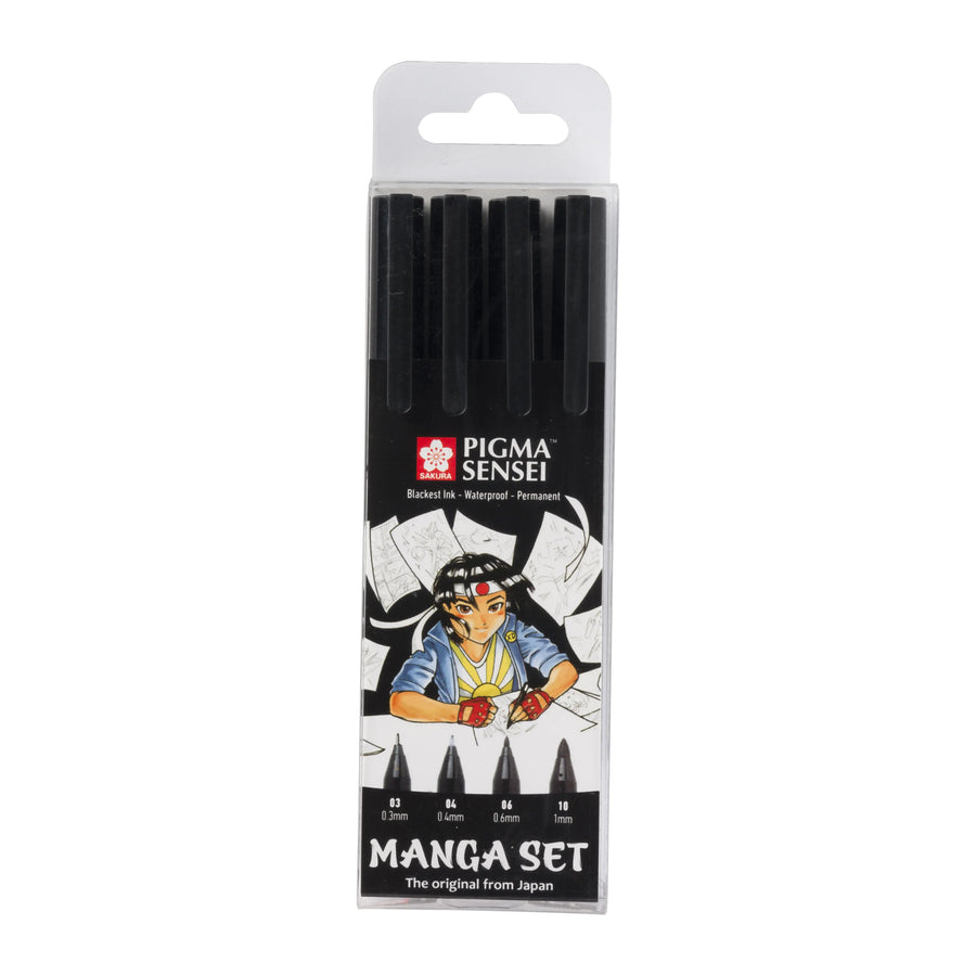 Sakura Einzigartiges Manga-Set mit 4 Pigma Sensei
