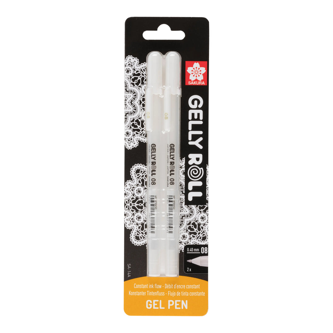 Sakura Gelly Roll 08, Hellweiß, Blisterpackung, 2 Stück