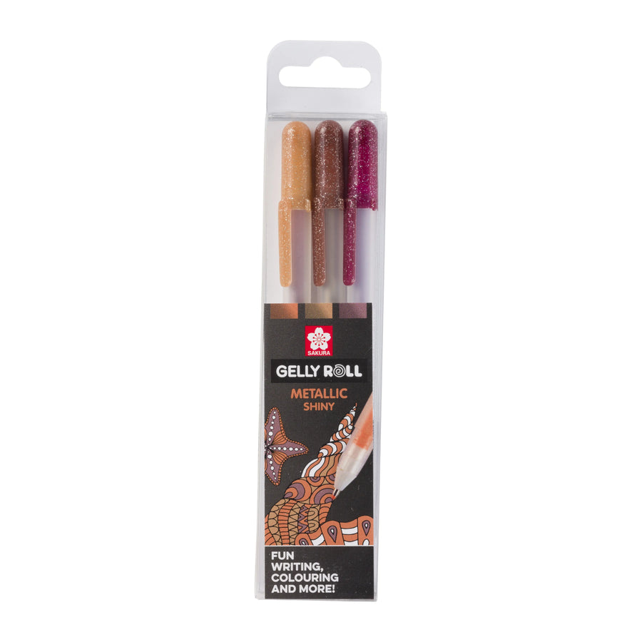 Sakura Gelstifte Gelly Roll Metallic Nature, 3-teiliges Set