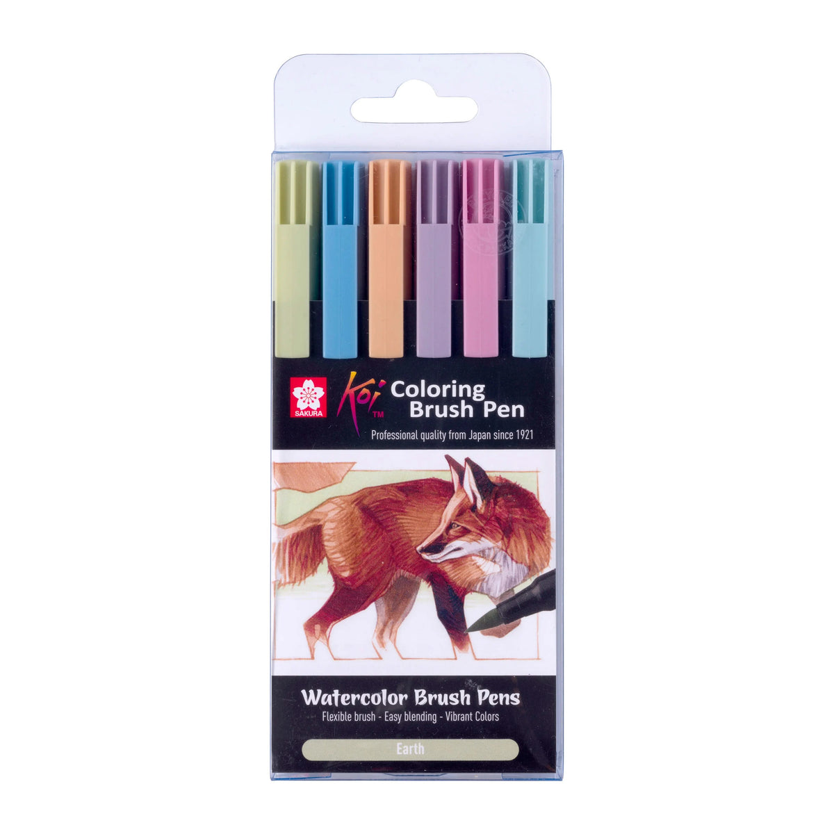 Sakura Koi Colouring Brush Pen Set Earth | 6 Farben - Kidis Art