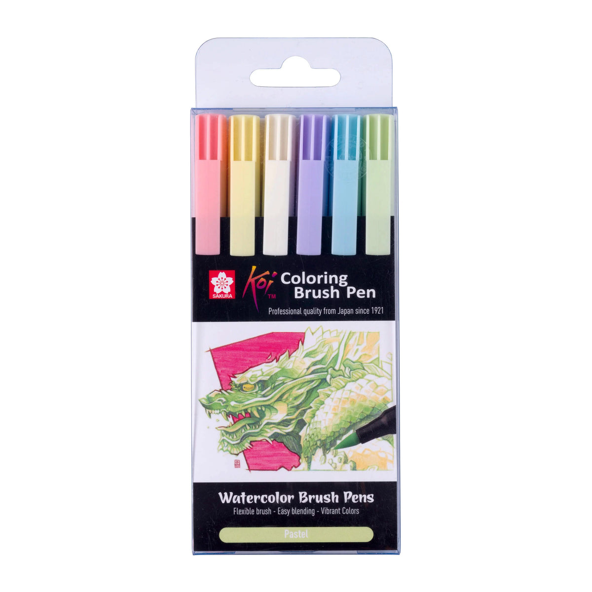 Sakura Koi Colouring Brush Pen Set Pastel | 6 Farben - Kidis Art
