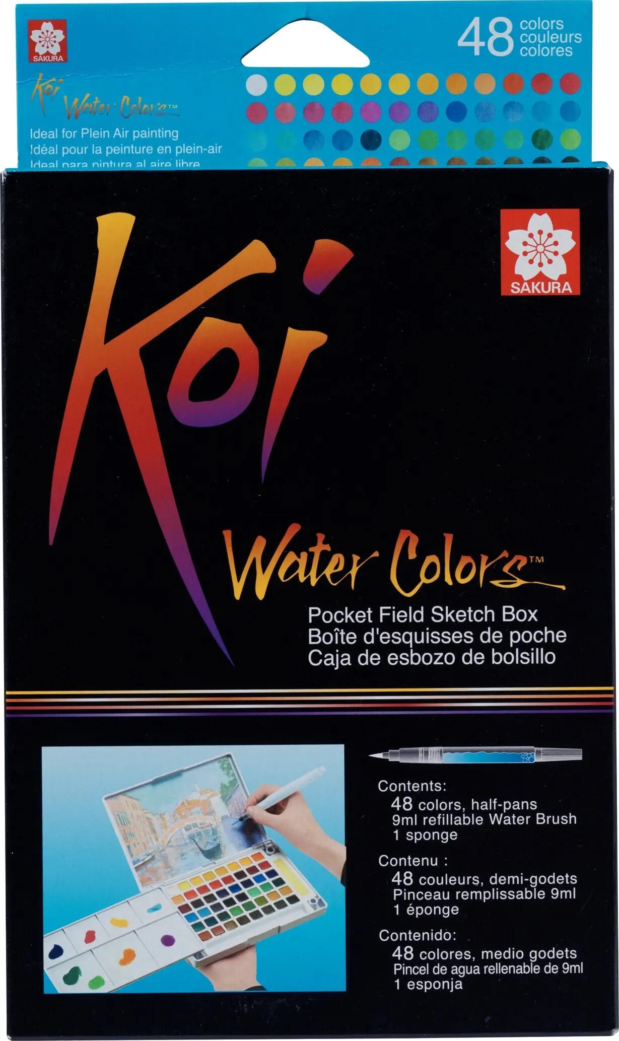 Sakura Koi Water Colors Pocket Field Sketch Box | 48 halbe Näpfchen - Kidis Art