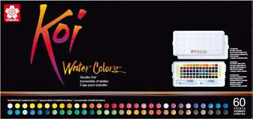 Sakura Koi Water Colors Studio Set | 60 halbe Näpfchen