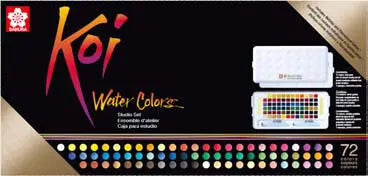 Sakura Koi Water Colors Studio Set | 72 halbe Näpfchen