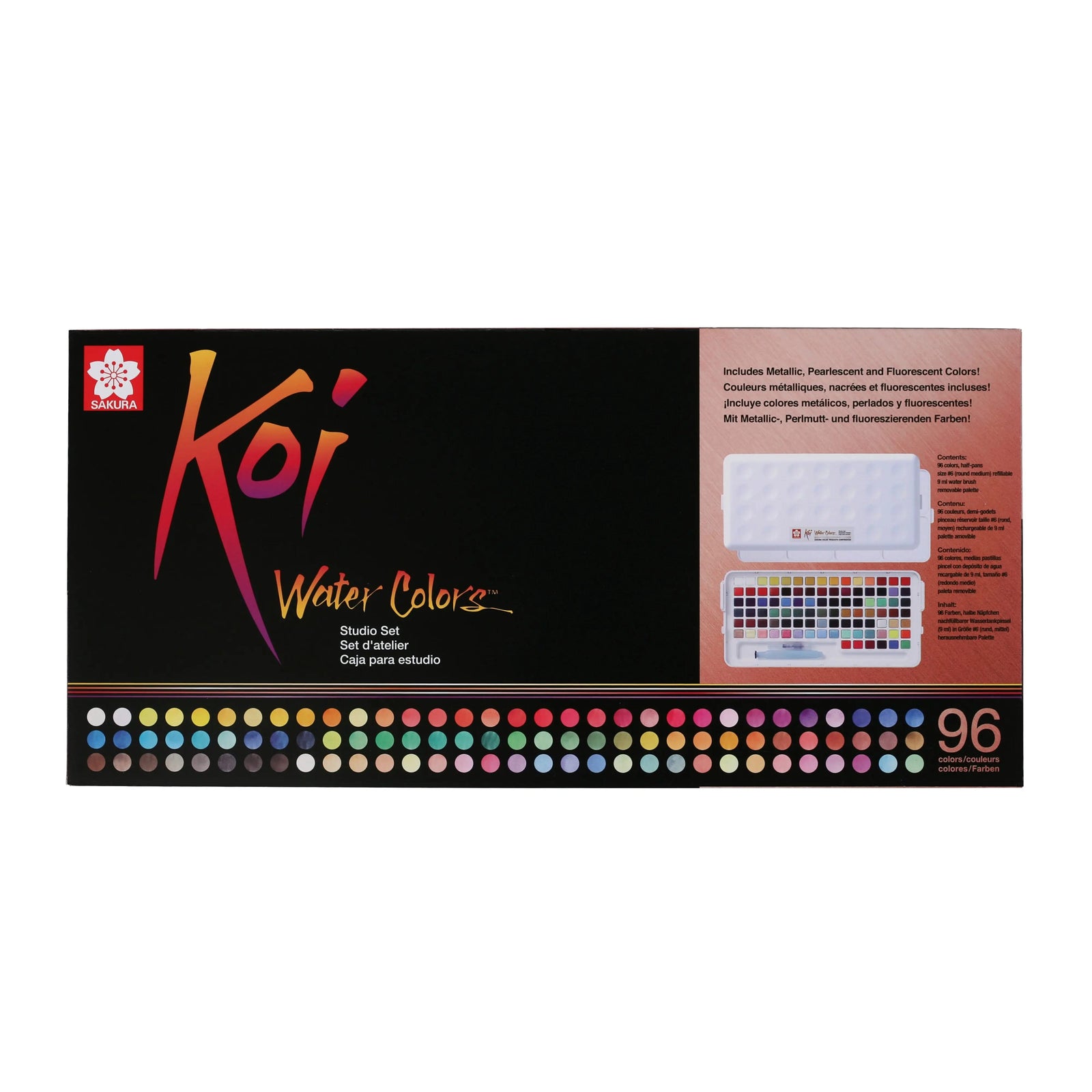 Sakura Koi Water Colors Studio Set | 96 halbe Näpfchen - Kidis Art