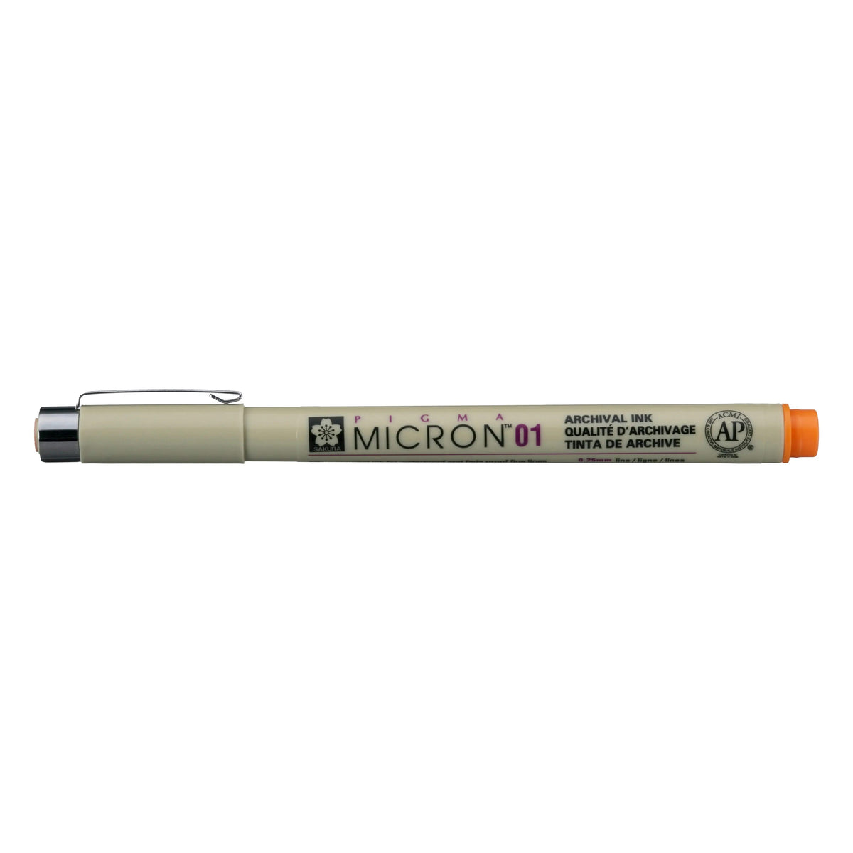 Sakura Pigma Micron 01 - 0.25 mm - Orange - Kidis Art