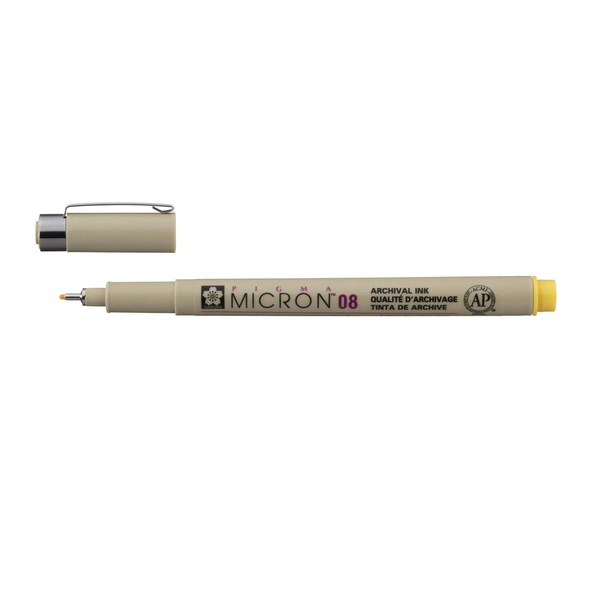 Sakura Pigma Micron 08 - 0.50 mm - Gelb - Kidis Art