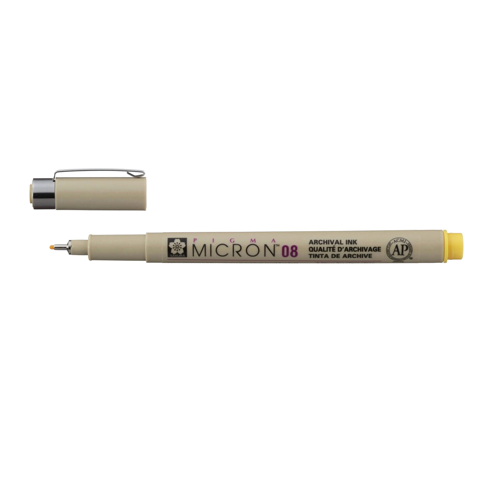 Sakura Pigma Micron 08 - 0.50 mm - Gelb - Kidis Art