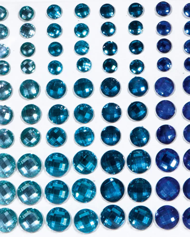 Schmucksteine sparkeling blau, 80Stk selbstklebend