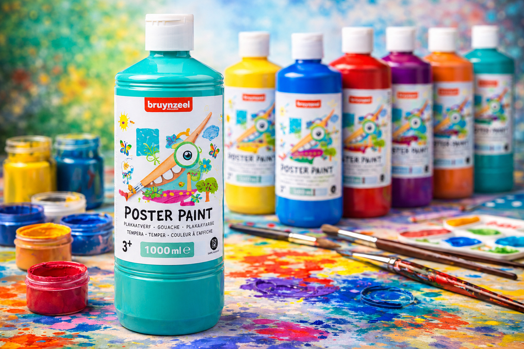 Bruynzeel Poster Paint in vibrant colors for art and craft projects