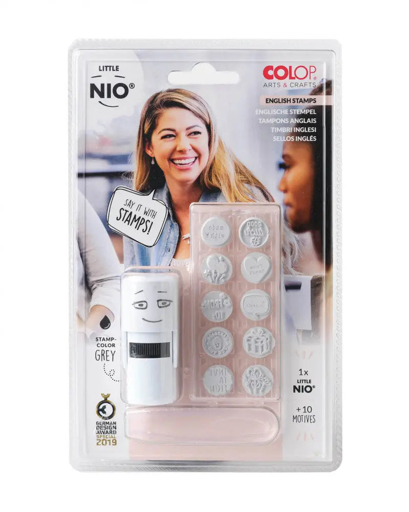 Stempel Little Nio Englisch Dia 18mm, 12tlg