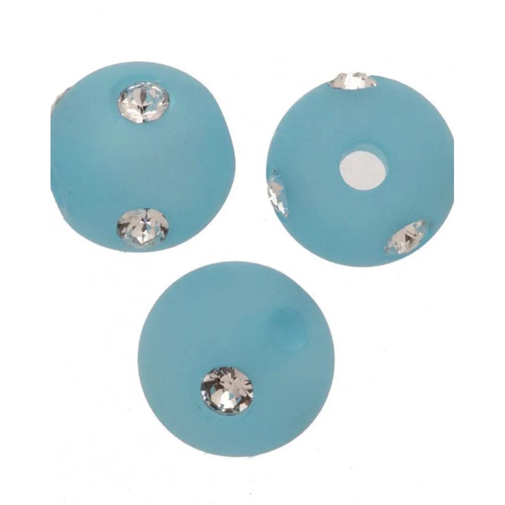 Strassperle 8mm Swarovski aqua matt - Kidis Art