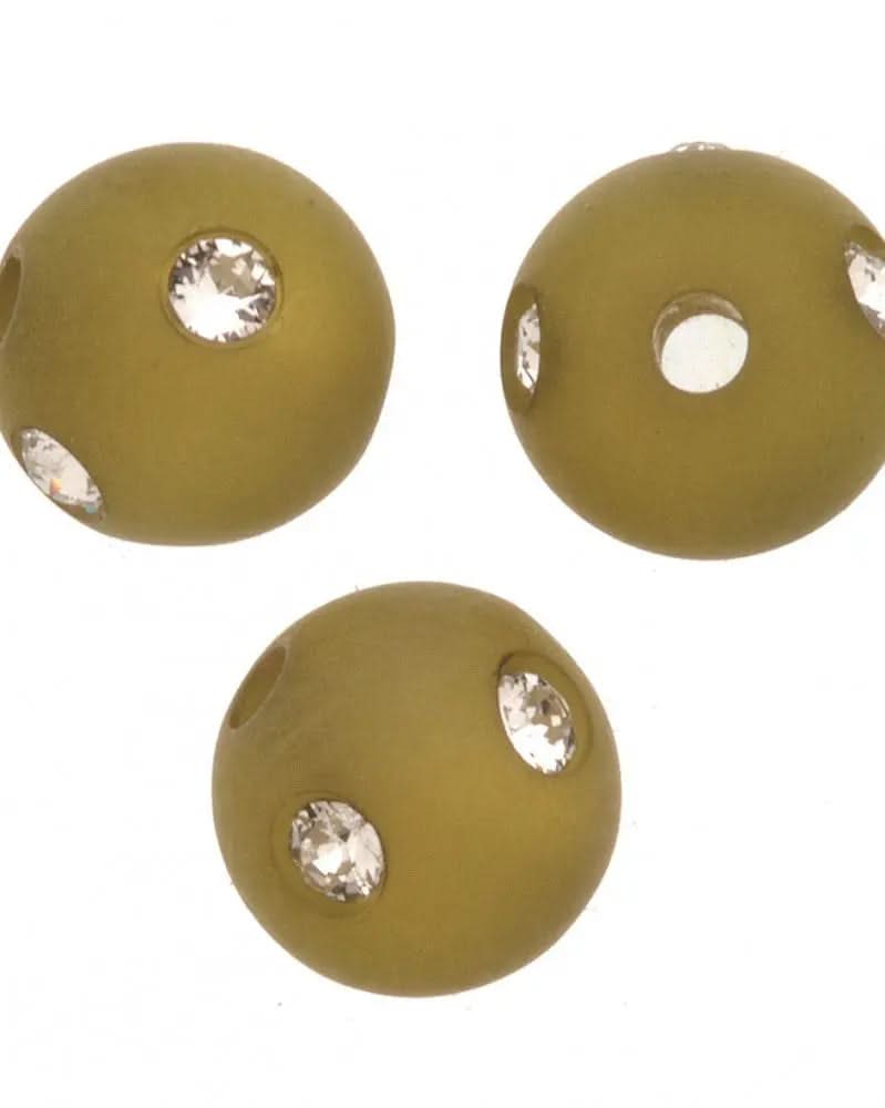 Strassperle 8mm Swarovski dunkleoliv matt - Kidis Art