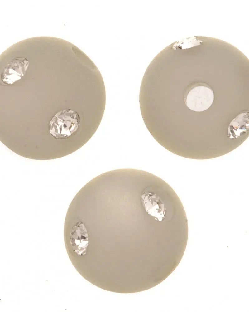 Strassperle 8mm Swarovski hellgrau matt