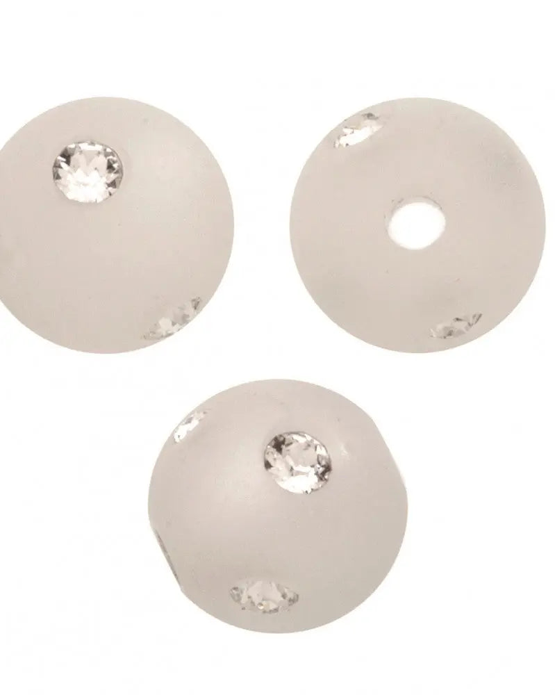 Strassperle 8mm Swarovski weiss matt