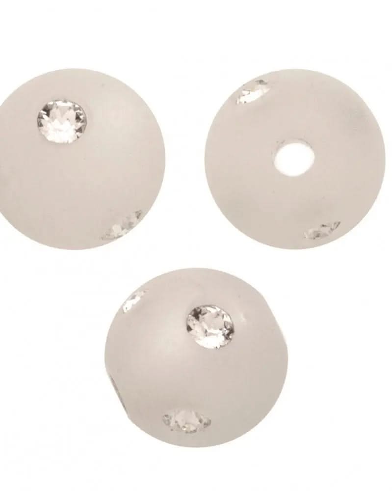 Strassperle 8mm Swarovski weiss matt - Kidis Art