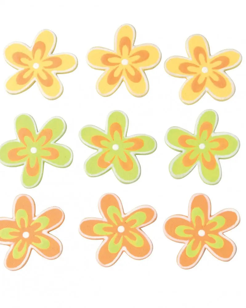 Streuteile Blumen 9St gelb Sperrholz Pappel
