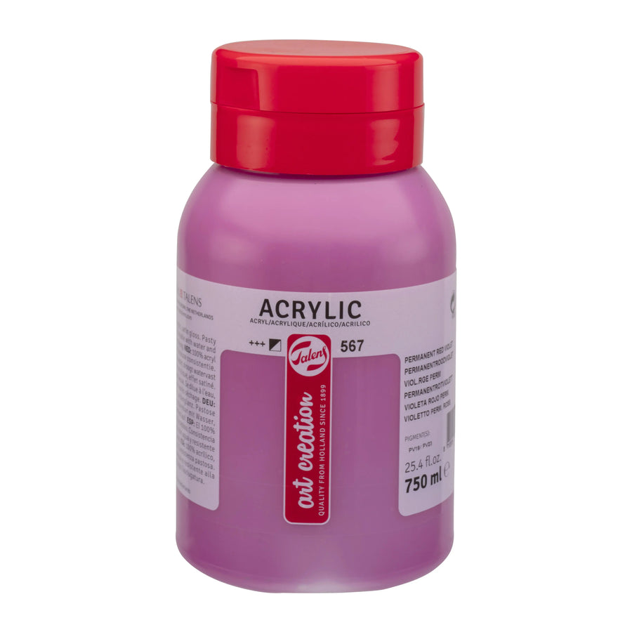 Talens Art Creation Acrylfarbe Flasche 750 ml Permanentrotviolett 567
