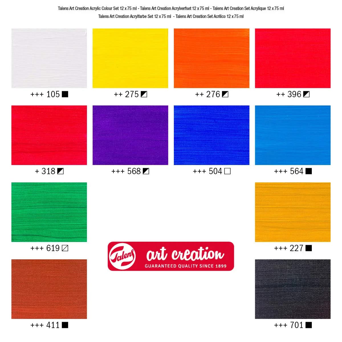 Talens Art Creation Acrylfarbe Set 12 x 75 ml - Kidis Art