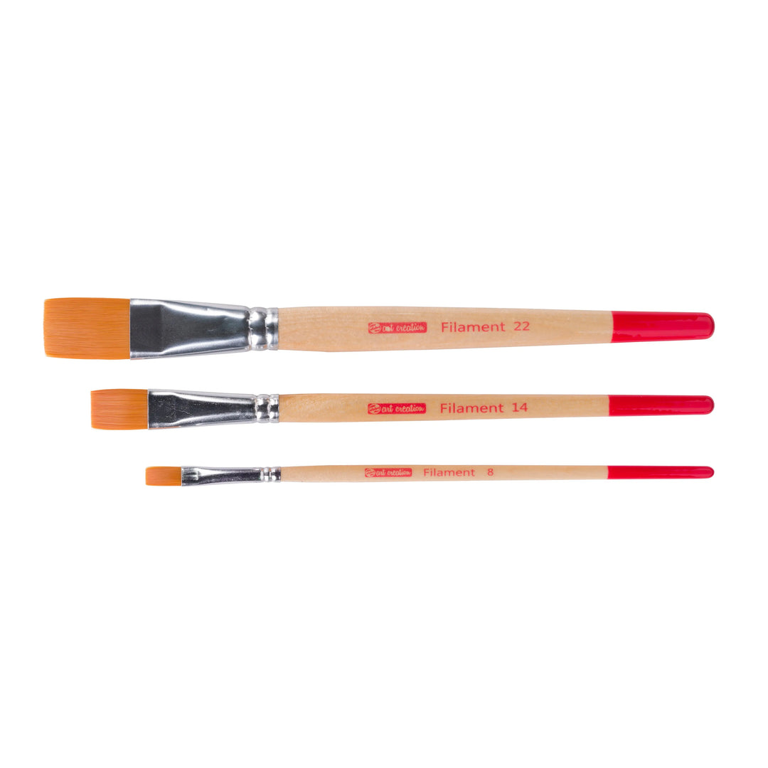 Talens Art Creation Aquarellpinsel 3er-Set Flach - Polyester