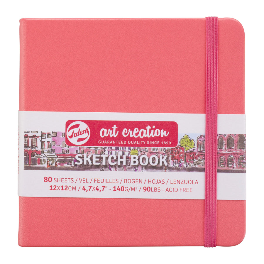 Talens Art Creation Skizzenbuch Korallrot 12 x 12 cm 140 g 80 Bogen
