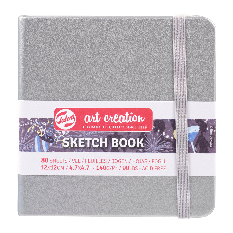 Talens Art Creation Skizzenbuch Silber glänzend 12 x 12 cm 140 g 80 Bogen