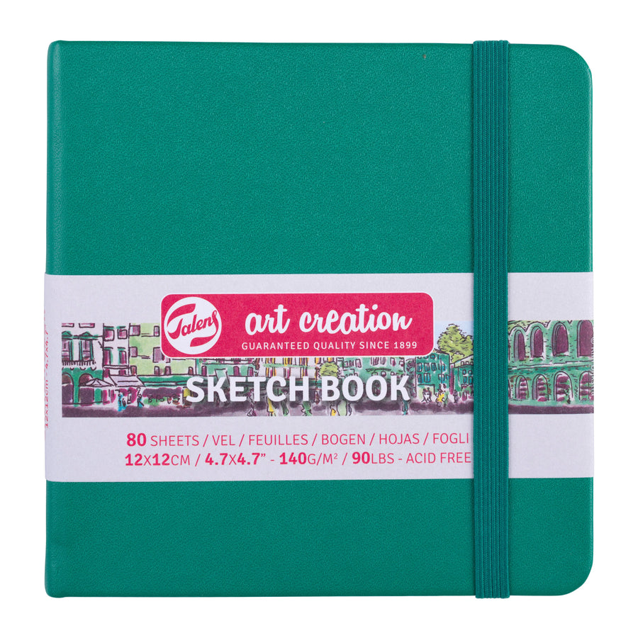 Talens Art Creation Skizzenbuch Waldgrün 12 x 12 cm 140 g 80 Bogen