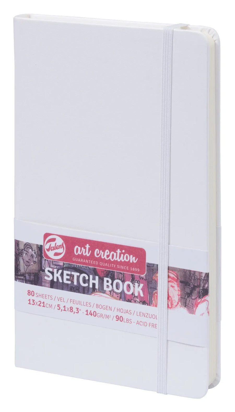 Talens Art Creation Skizzenbuch Weiß 13 x 21 cm 140 g 80 Bogen