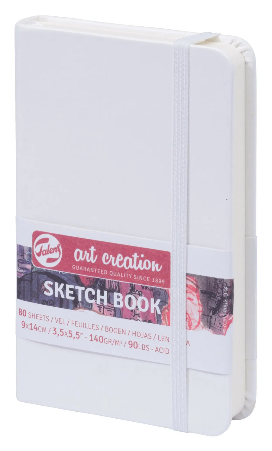Talens Art Creation Skizzenbuch Weiß 9 x 14 cm 140 g 80 Bogen