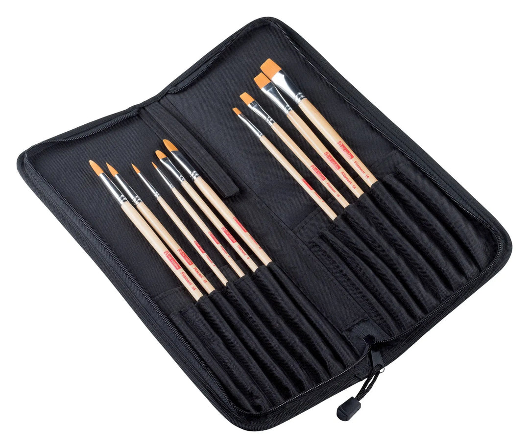 Talens Art Creation Öl- und Acrylpinselset 10 mit Organizer - Polyester