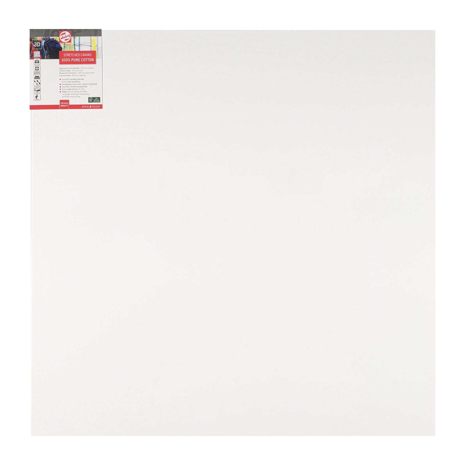 Talens Bespannter Keilrahmen Baumwolle 3D 90 x 90 cm - Kidis Art