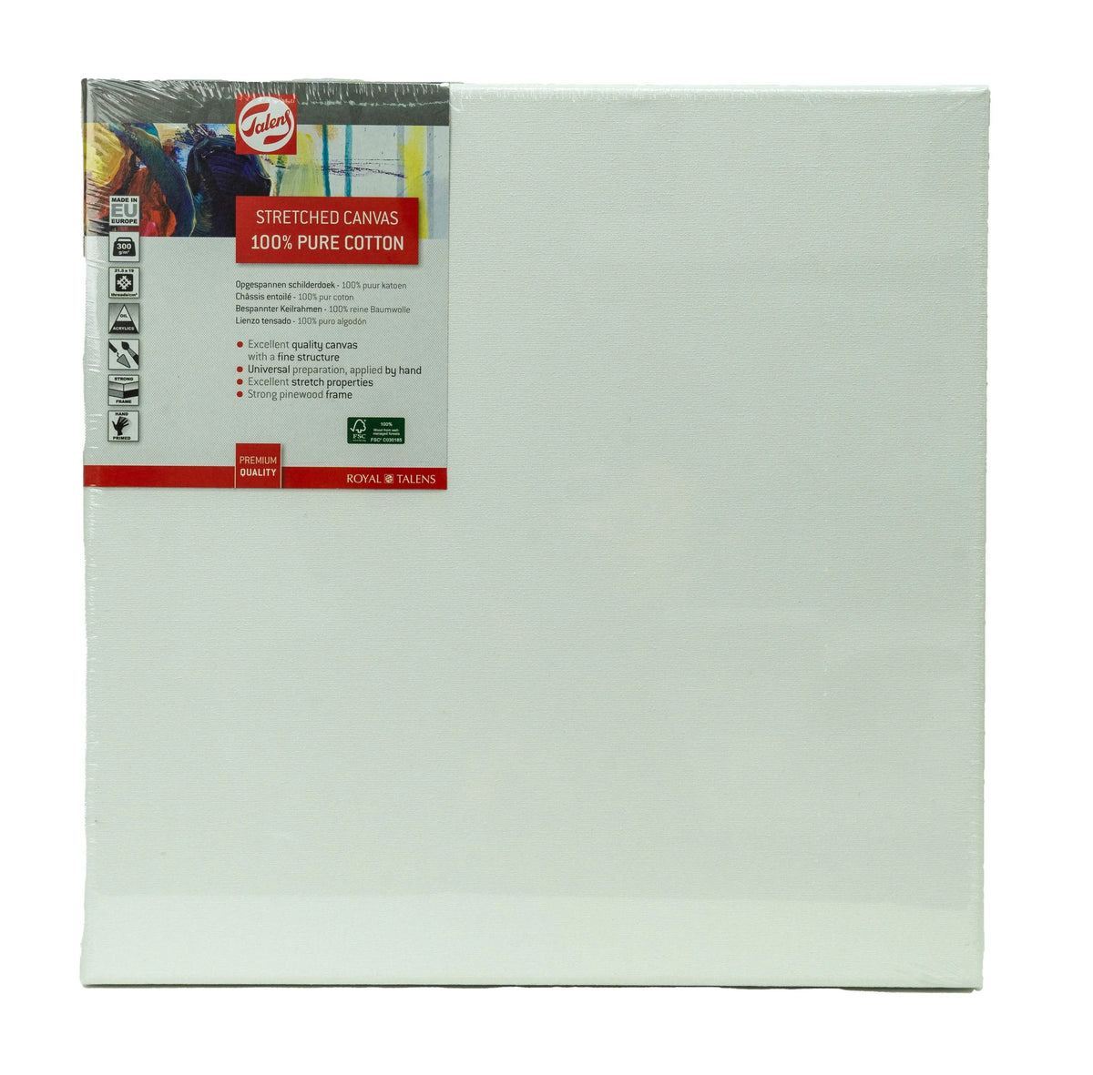 Talens Bespannter Keilrahmen Baumwolle 40 x 40 cm Trio-Set - Kidis Art